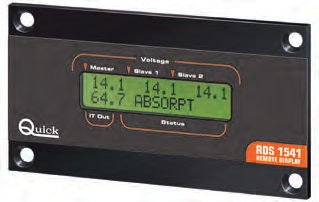 RDS remote control panels allow you to monitor the status of SBC NRG battery chargers by means of a CAN BUS interface.