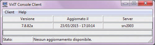 K Fig. 10 - La finestra di creazione di un nuovo backup. S Fig. 7 - Aggiornamento via internet Aggiornamenti continui sono disponibili presso il sito web di Vir.