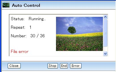 visualizzata quando l opzione è impostata su Display OFF (+ pag. 121). 1. Fare clic sul pulsante Start per avviare la visualizzazione automatica.