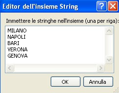 percorso visuale e automatico seguente: - selezionato il controllo combobox dal menù contestuale del mouse Modifica elementi ESERCIZIO 2: Inserire in una form una