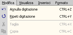 Annullare e rispristinare Se si è sbaglato qualcosa il comando