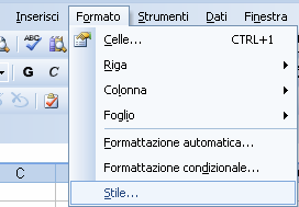 Formattazione del foglio di lavoro Cella [3/4 3/4] Stili: registrare tutti i formati applicati ad