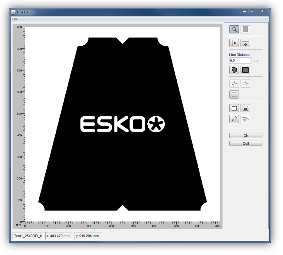 Digital Flexo Suite Tools 10.3 23 / 29 5 "Line Editor" Il modulo "Line Editor" di elaborazione dei file immagine si trova nel menu di avvio Windows alla voce "Esko Digital Flexo Suite DFS Tools".