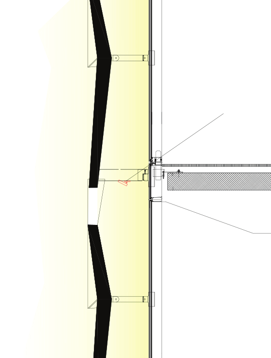 The asymmetric shaft of light spreads in the opposite