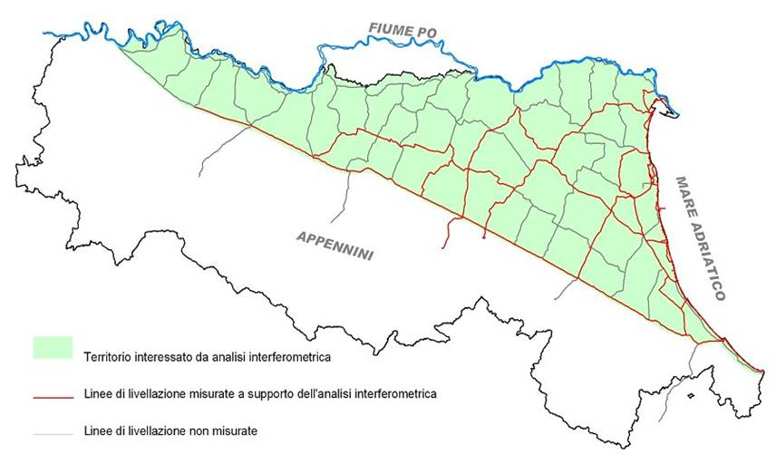 I RILIEVI DEL 2005-2006 2006 2005: livellazione geometrica di alta precisione su circa il 50% della rete (un sottoinsieme della rete