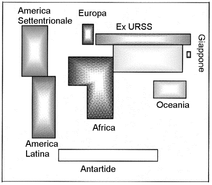 Cerchiate il numero che contraddistingue la comparazione tra continenti per numero di abitanti. Figura 2 Figura 3 Figura 4 (Fonte: Kunaver, J.