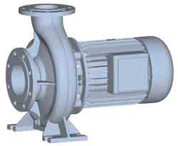 Descrizioni tecniche Uso La pompa centrifuga UNIBLOCK-GF è particolarmente indicata per convogliare acqua pura, acqua di raffreddamento, acqua da bagno, acqua termale, acqua