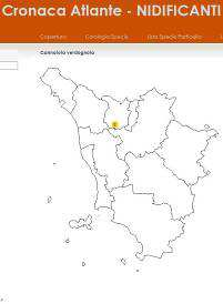 Figure 20, 21 e 22. Le cartine riportano le aree della Toscana dove è stata riscontrata la nidificazione (con di verso grado di certezza) di Salciaiola, Forapaglie castagnolo e Cannaiola verdognola.