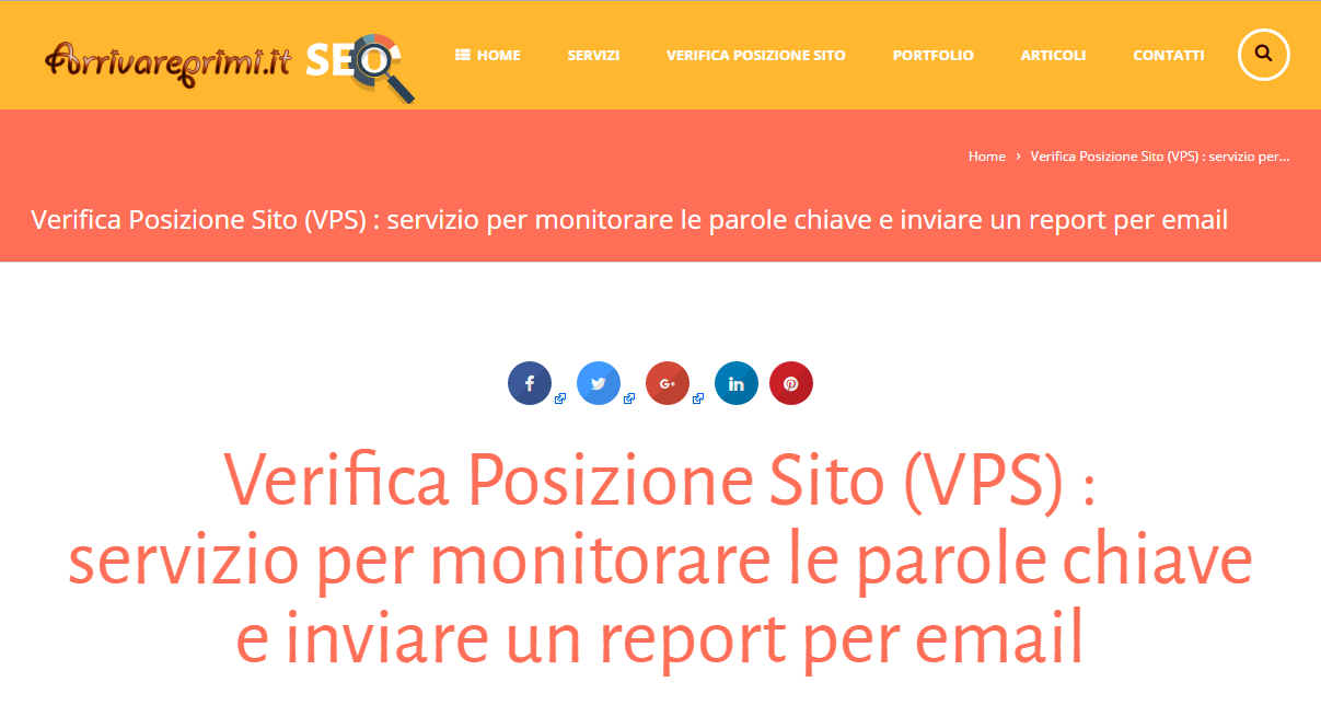 PROGRAMMA PER LA VERIFICA POSIZIONE SITI INTERNET ( VPS ) ( versione per webmaster / SEO expert / SEO agency ) Guida all