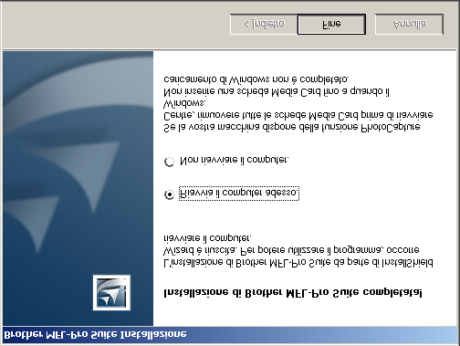 lanciato automaticamente il Diagnostica installazione.