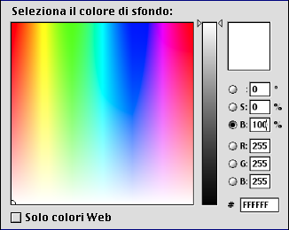 NOZIONI DI BASE PER L USO DEL COLORE 77 Molte applicazioni offrono finestre di dialogo nelle quali è possibile selezionare i colori manipolandone la tinta, la saturazione e la luminosità.