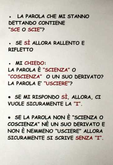 2) La scheda di autoistruzioni.