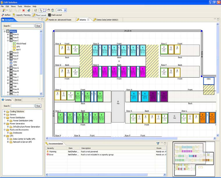 La 4a C : Capacity Manager Progettazione automatizzata del layout per il posizionamento Ottimale dei dispositivi Simulazione Analisi di scenari di crescita o di modifica dell architettura per