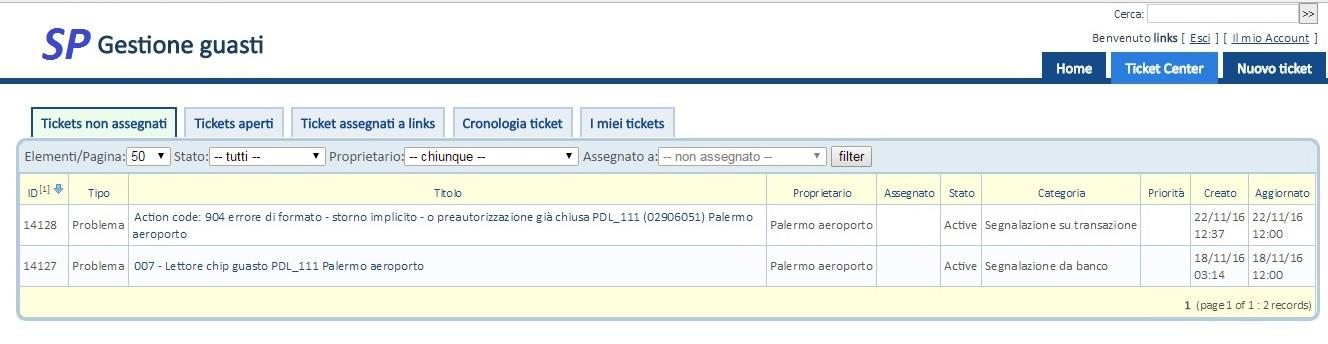 ticketing avanzato, aggiornamento transazioni e riconciliazioni