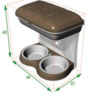 Tools compartment which protects the bowls in case of rain