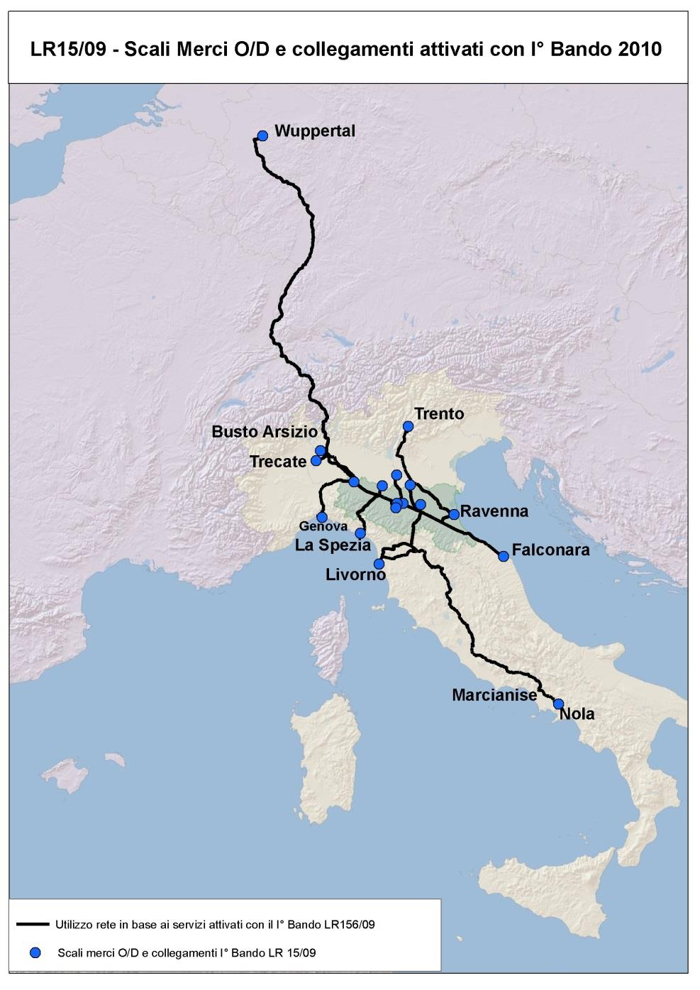 L.R.15/09 RISULTATI 1 Anno 2009 L. R. 15 3 milioni per 3 anni, 2 Bandi attuativi 38 PARTECIPANTI a 1 E 2 BANDO 37 Imprese Logistiche 1 Impresa Ferroviaria 2010 17 IMPRESE 33 SERVIZI Dati completi: 1.