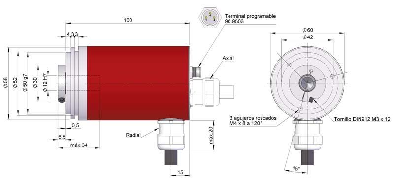 SSI PROGRAMMABILI SERIES CMP10 / HMP10 ENCODER ASSOLUTO MULTIVUELTA Risoluzione multigiro programmabile per PC fino a 25 bit Protezione