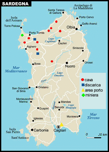 MATERIALI E METODI La selezione di una parte del materiale da valutare è avvenuta preliminarmente sulla base del monitoraggio di diverse aree manomesse distribuite sul territorio regionale sardo L