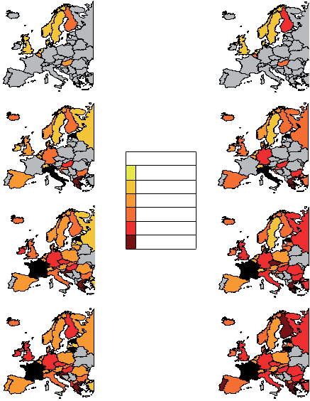 Maschi 1985-1989 1990-1994 % Obesità <5% 5-99% 10-149% 15-19.9% 20-24.9% 25% 1995-1999 2000-2005 Femmine S.I.C.OB.