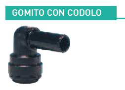 125 - GOMITO CON CODOLO PER TUBO Ø15 GOMITO CON CODOLO PER TUBO Ø15 RACCORDO RAPIDO