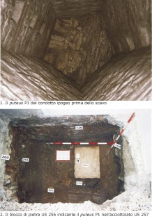 122 DAVIDE AQUILANO fig. 3 San Salvo. Il puteus P1. fig. 4 San Salvo. Il puteus P1 durante lo scavo. Nella parte alta della parete d è l iscrizione SAPIO/1527 (fig.