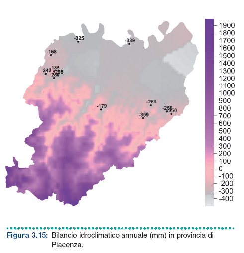 Bilancio Idroclimatico Lo studio del bilancio idroclimatico, che consiste nella differenza tra i volumi di acqua in entrata (precipitazioni) e quelli in uscita (evapotraspirazione), permette di