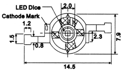 optoelettronica led emettitori ad alta luminosità 1W - 3W - W Confezione minima: pezzi singoli 1 WATT IF=7mA Ta=2 C Colore Lunghezza d onda (nm) Lucentezza (lm) VF Tipico Modello Emettitore Lenti λp