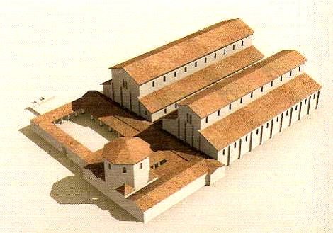 Ricostruzione della Basilica Cromaziana 388-405 d.c. Si mantiene forma e dimensione dell'aula nord e del quadriportico Viene ingrandita anche l'aula sud.