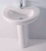 Washbasin cm x47 F03 Semicolonna per lavabo 74 Wall hung semipedestal for washbasin cm 74 F10