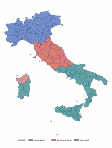 di gruppi composti da province notevolmente omogenei al loro interno rispetto agli indicatori.