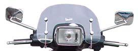 VESPA S KIT PARABREZZA WINDSCREEN KIT 654308 TELO COPRIGAMBE MAGNO LEG COVER MAGNO 602872M004 Parabrezza realizzato in metacrilato