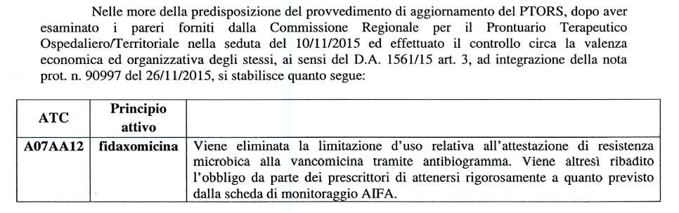 Regione Sicilia: 2/12/2015 purtroppo in questa Regione spesso l assessorato è costretto a pretendere documenti a supporto delle prescrizioni (vedi ecocardio