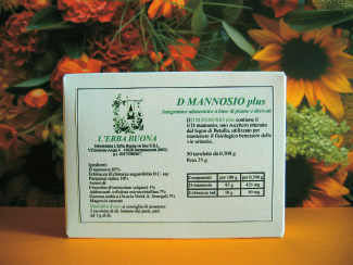 Erboristeria L Erba Buona on line s.r.l. 7 D-MANNOSIO PLUS Ingredienti: D-Mannosio 85%, Echinacea (Echinacea angustifolia D.C. ssp Purpurea) radice 10%.