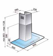 67 db () Capacità di aspirazione 600 m 3 /h Pressione da 387 Pa Kit filtri carboni attivi (per funzionamento depurante): KIT FC 88 379,00 44 DL CIV 72.