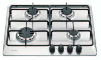 di incasso C 23 4 burner gas hob - Pan supports with non-slip feet - AV Electronic