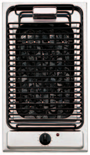 HM B Barbecue elettrico con roccia lavica - Potenza regolabile su 11 livelli - Vaschetta asportabile in acciaio - Griglia smaltata - Spia di funzionamento - Potenza massima assorbita 2400 W - Schema