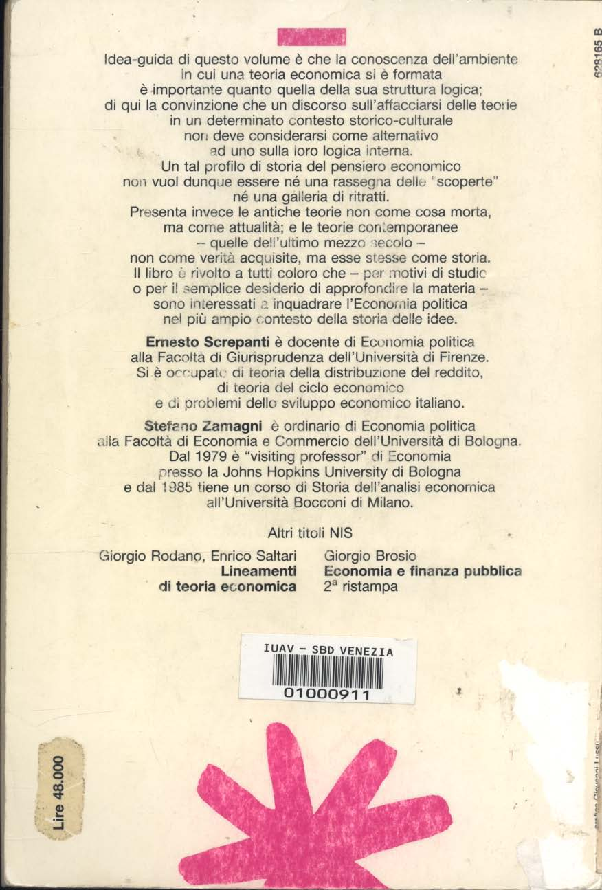 j Idea-guida di questo volume è che la conoscenza dell'ambiente in cui una teoria economica si e formata è importante quanto quella della sua struttura logica; di qui la convinzione che un discorso