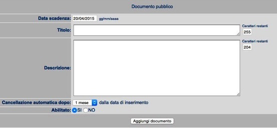 Capitolo 3 - Area riservata clienti Inserire un documento riservato al singolo cliente Per inserire un documento destinato al singolo cliente seguire questa procedura: Entrare nell area riservata