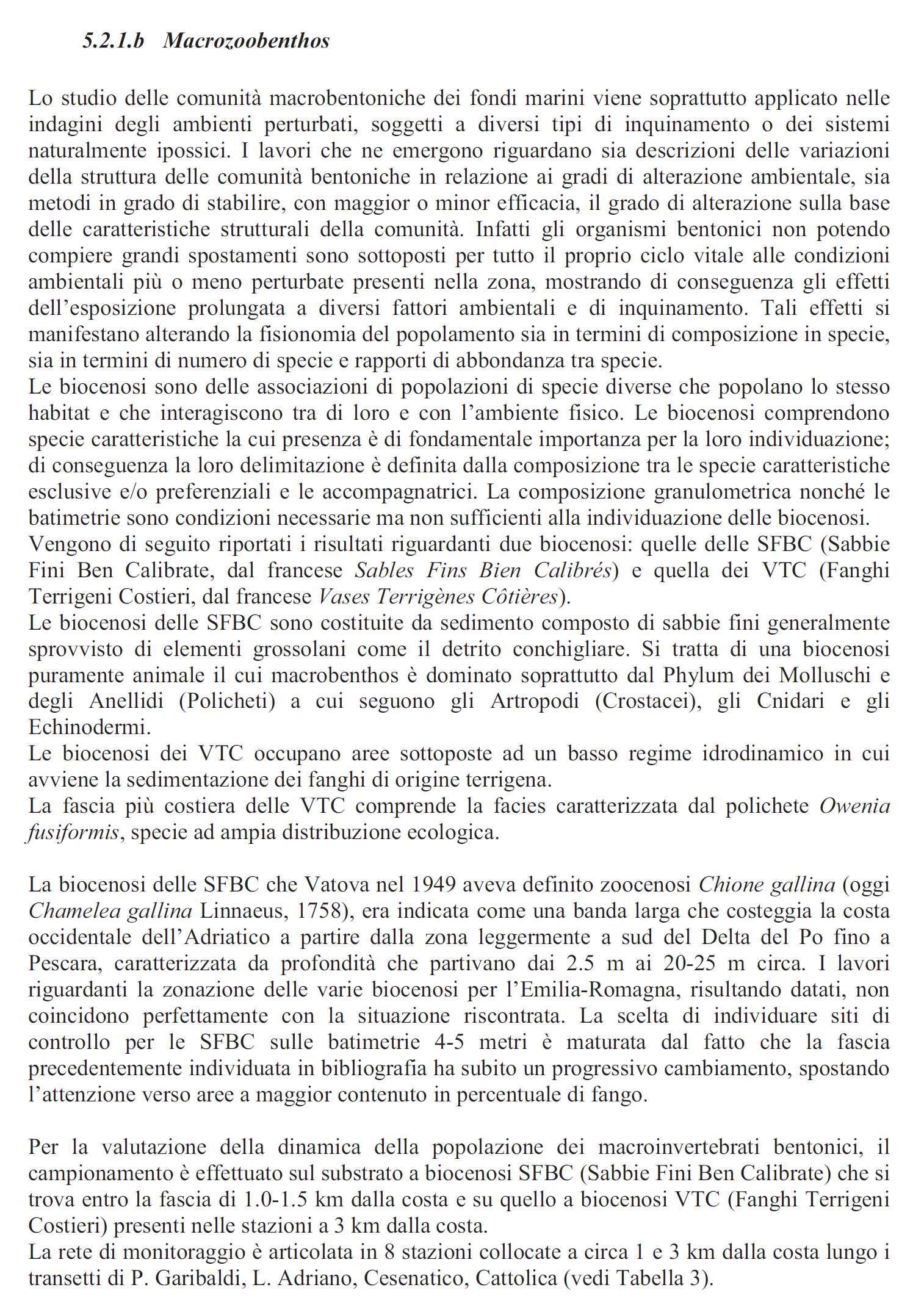 Stralcio dalla relazione: Qualità ambientale delle acque