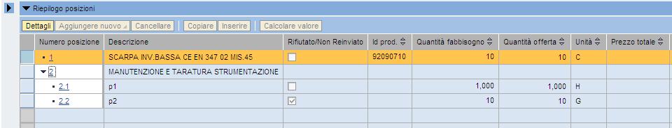 Offerta Rinegoziazione e Reinvio Accedendo al riepilogo Posizioni della propria offerta reinviata, è possibile visualizzare un nuovo flag Rifiutato/Non reinviato.