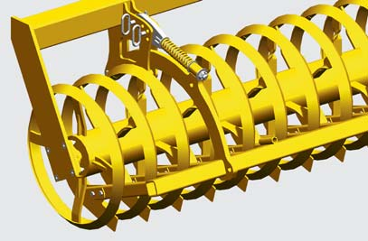 Rullo a gabbia doppio Il rullo a gabbia doppio prevede differenti diametri per ciascun rullo (540 mm anteriore e 420 mm posteriore).