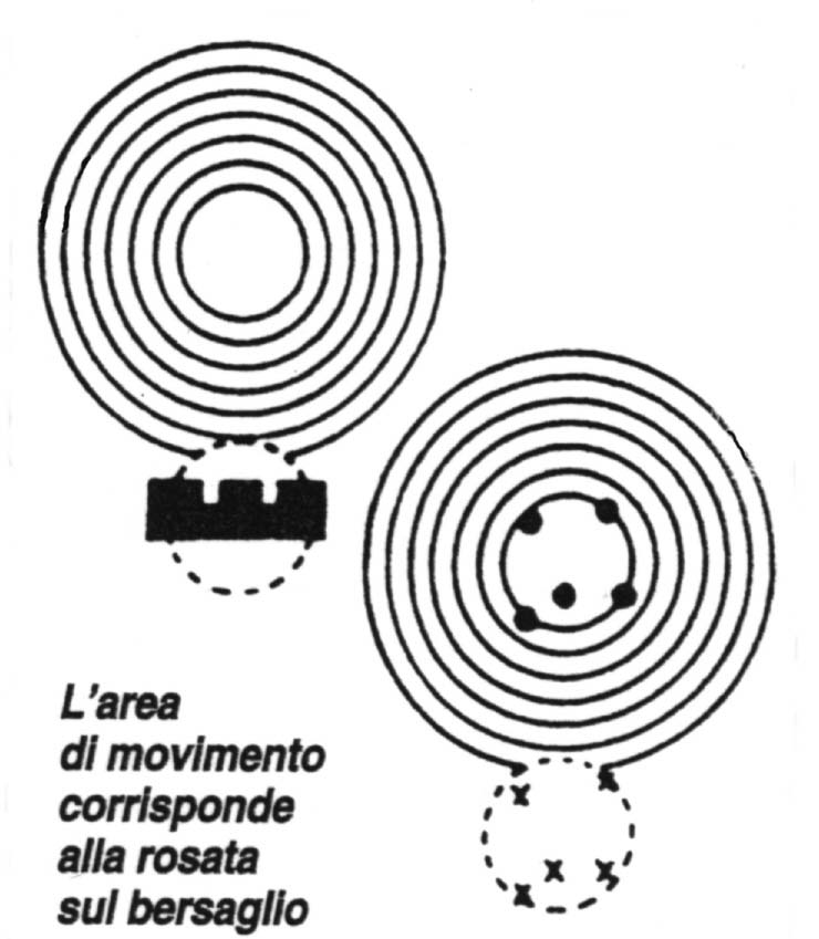 TECNICA DI BASE PER IL TIRO DI PRECISIONE: LA VISIONE DI MIRA La zona di punteria è quella