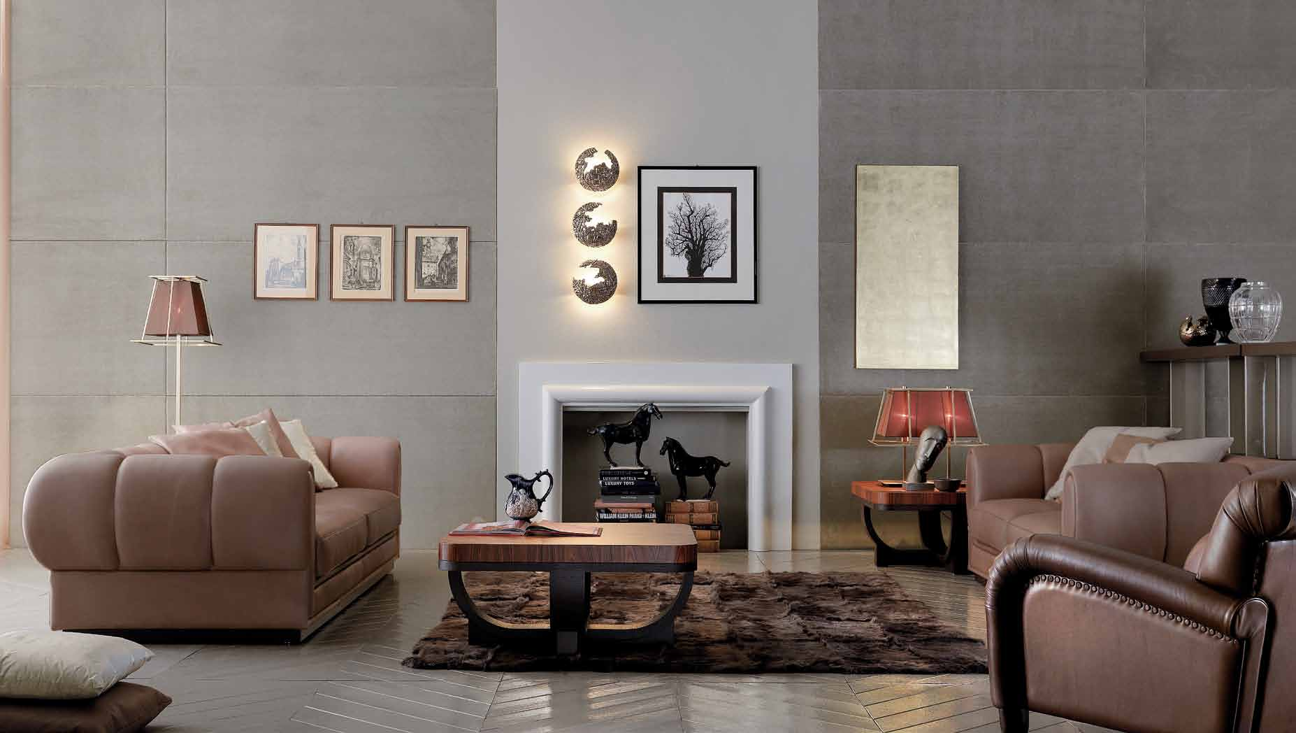 Hector. divano - sofa Alain. lampada da terra - floor lamp Lambert.