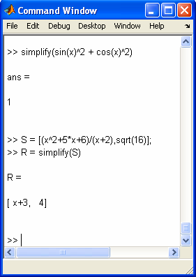 Manipolazione delle espressioni simplify semplifica l espressione applicando