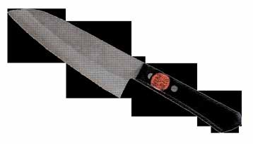 COD 21.19 Katana. Coltello fatto a mano (gingami n 3) con impugnatura in ebano.