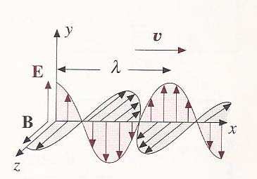 Onde elettromagnetiche L energia luminosa si propaga sotto forma di onde elettromagnetiche, ossia oscillazioni del campo elettrico E e magnetico B.