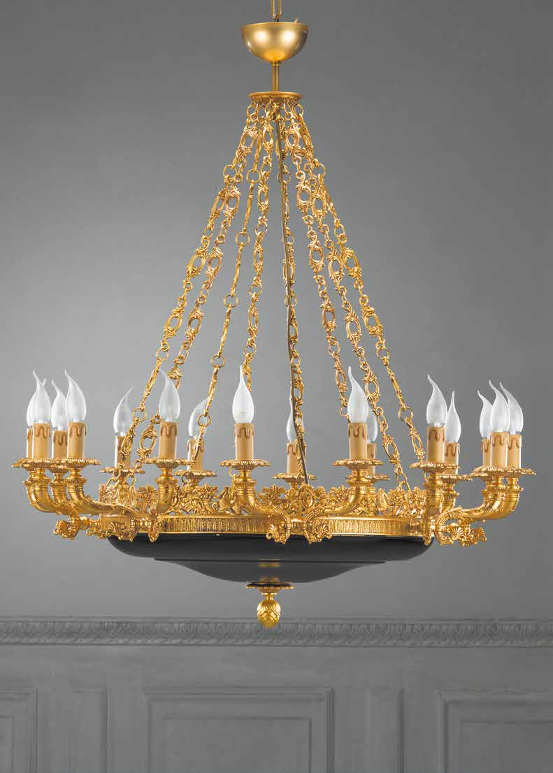 LAMPADARI / CHANDELIERS PAG. 40 MER 258/24 cm. Ø 100 x h. 100 24x max 40W E14 230V (foto / picture) MER 258 cm. Ø 75 x h.