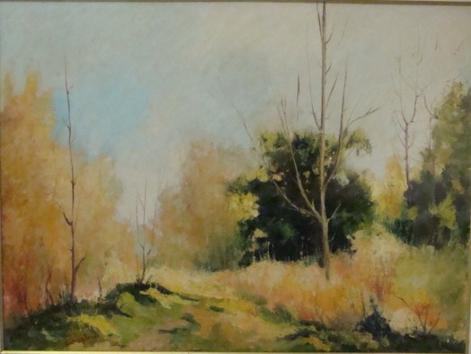 dipinto olio su tela "nel bosco" 60x