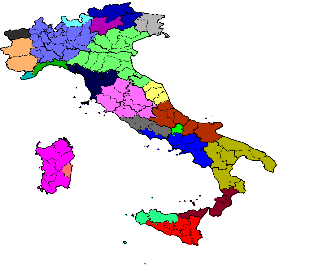 Modalità di transizione: aree tecniche Esistono aree tecniche radio-elettricamente separate Raggruppabili in macroaree pluri-provinciali In ciascuna macroarea è più agevole: pianificare reti digitali