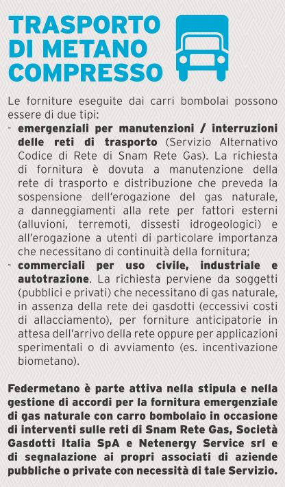 COMPARTI FEDERMETANO: CARRI BOMBOLAI Composto da 19 associati con punti di carico distribuiti su tutto il territorio nazionale.